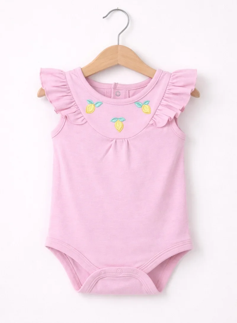 Victor And Jane Pack Of 3 Baby Girls’ Bodysuit Multipack (3 Pack) – Frill Sleeve & Fruit Print Bodysuits for Women | Best Price UAE